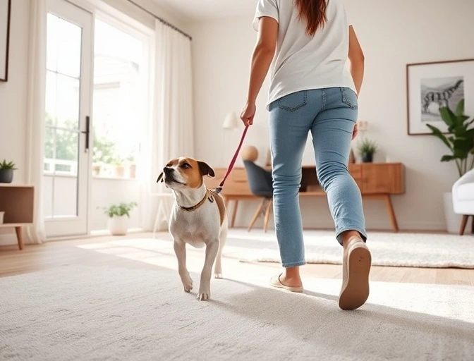 Secure pets before carpet cleaning